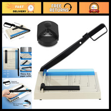 Heavy Duty 12" Guillotine Paper Cutter, A4 Trimmer, 12-Sheet Capacity, Corner Ro