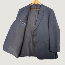 Burberry London Boyd's Kensington Navy Blue Wool Blazer Sport Coat Mens 48R USA