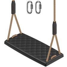 Heavy Duty Swing Seat with Adjustable Rope, 300lbs Capacity Non-Slip Plastic ...