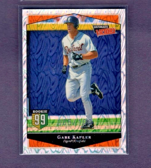1999 UPPER DECK ULTIMATE VICTORY ROOKIE PARALLEL #128 GABE KAPLER TIGERS #/100