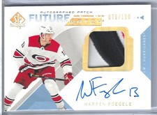 Warren Foegele 2018-19 Future Watch Limited Patch Auto 76/100 Hurricanes