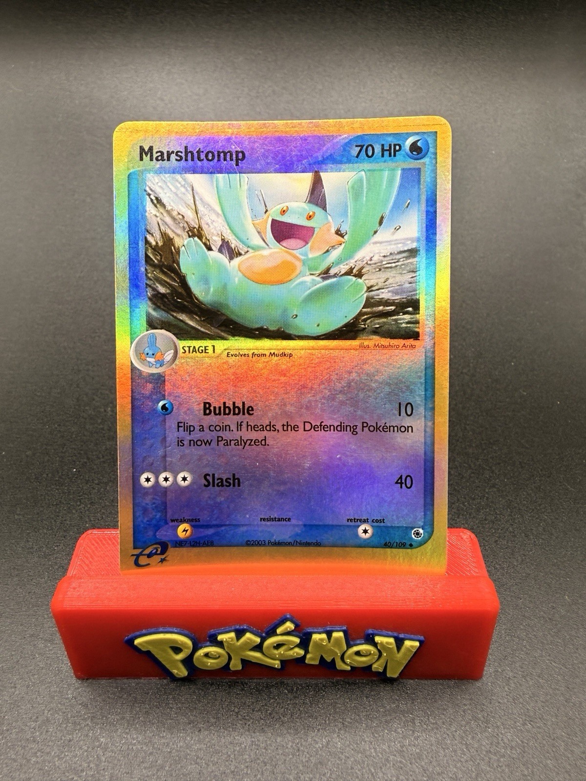 Marshtomp - 40/109 Ruby and Sapphire #40 (2003) Uncommon Reverse Holo NM See Pic