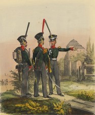 PREUSSEN - Uniformwerk Eckert & Monten - J&auml;gerabteilung - Lithographie um 1840