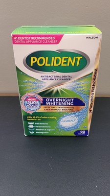 Polident Overnight Whitening Dental Cleanser Tablets 90 Ct