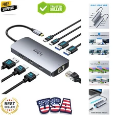 USB C Docking Station Dual Monitor, Selore Docking Station 3 Monitors Triple ...