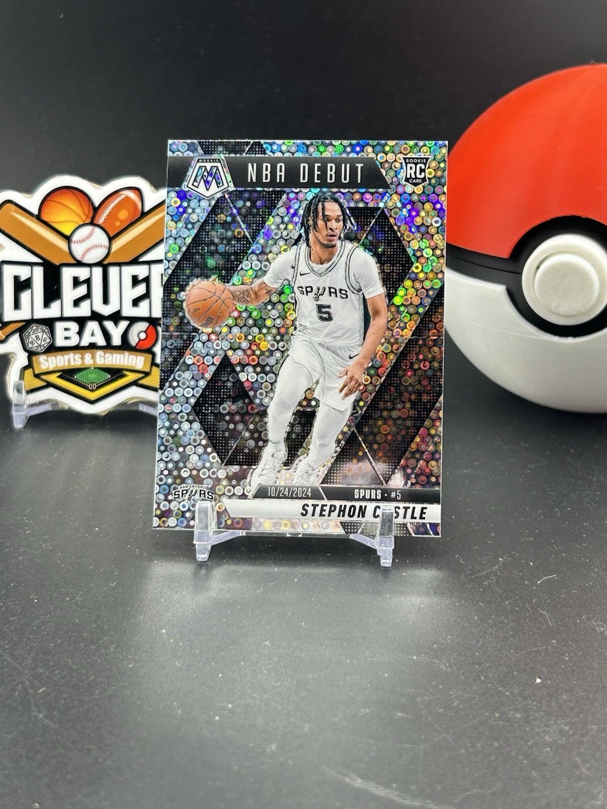 Stephon Castle NBA DEBUT 2024-25 Panini Mosaic Fast Break Spurs Disco (CBMH)