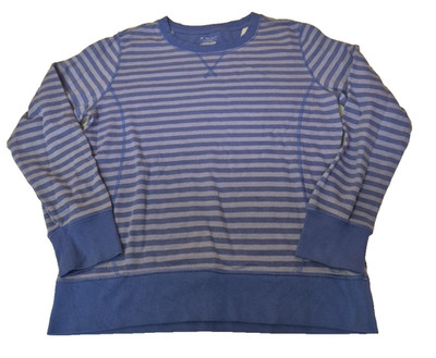Tek Gear Pullover Sweatshirt Damen gestreift blau langarm Größe L