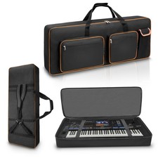 76 Key Keyboard Case,Soft Padded Keyboard Gig Bag Case with Handle and Adjustabl