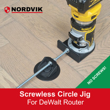 Screwless Router Circle Jig for DeWalt DCW600 DCW604 Circle Cutting Jig