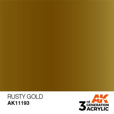 AK Interactive 3rd Gen Acrylic AK11193 Rusty Gold 17ml