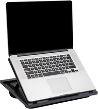 Mind Reader Lap Desk Laptop Stand, Bed Tray, Collapsible, Cushion, Portable, Dor