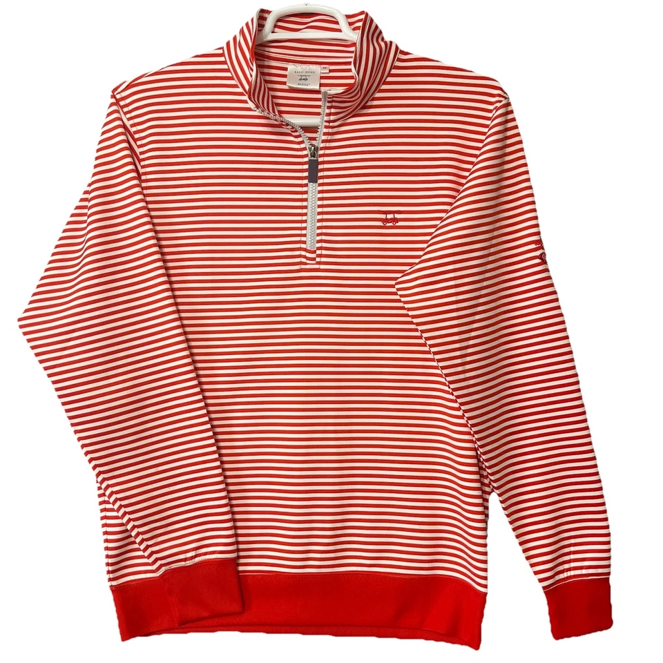 Pullover Cald Head Blues 1/4 Cremallera Para Hombres M Rojo NCR Country Club Golf Performance Foto 2 de 4