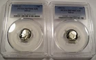 1992-S & 1993-S 10c SILVER PCGS PR70DCAM ROOSEVELT DIMES PROOF DEEP CAMEO PR 70