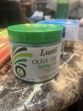LUSTI OLIVE OIL STYLING GEL FAST DRYING NO FLAKING 16 oz MADE IN USA