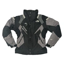 Vintage North Face Steep Tech Ski Jacket Womens SM Black Gray 550 Down Insulated