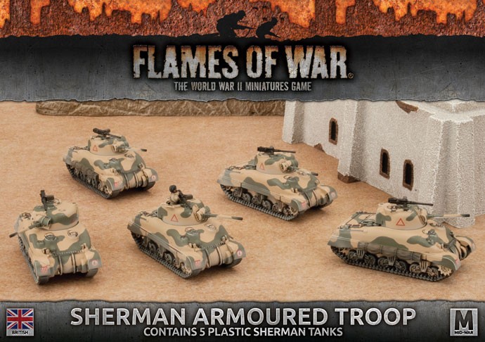 Flames of War: Mid War: British: Desert Rats Sherman Armoured Troop (BBX42)