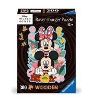 Ravensburger Wooden Puzzle 12000762 - Mickey & Minnie - 300 Teile Kontur-Holzpuz