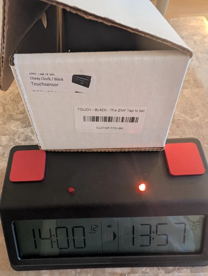 ZMF Tap N Set Digital Chess Clock Red Buttons - Unused - New - Image 3 of 4