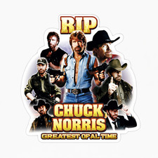 RIP Chuck Norris sticker walker ranger texas
