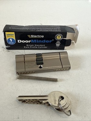 Sterling Int Ext BS1 ETN Drehtürzylinder, Satin Nickel, innen 35 mm...