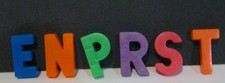 1970 ALPHABET 923 SCHOOL/days desk TRAY ABC MAGNETIC LETTERS set lot E N P R S T