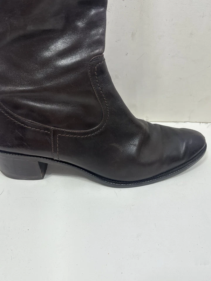 Lavorazione Artigiana Brown Long Heeled Boots Women Side Zip EU 41 US 9.5 - Image 4 of 4