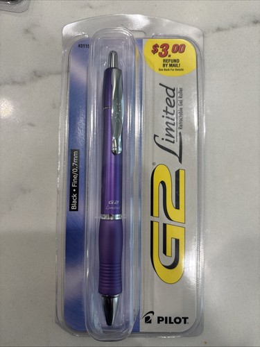 PILOT G2 Limited Retractable Gel Roller. Black Fine .7mm
