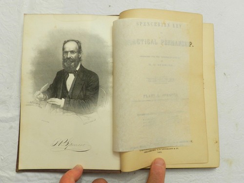 1869, Spencerian Key to Practical Penmanship.. by H.C. Spencer, HB ILLUS RARE VG - Picture 4 of 9