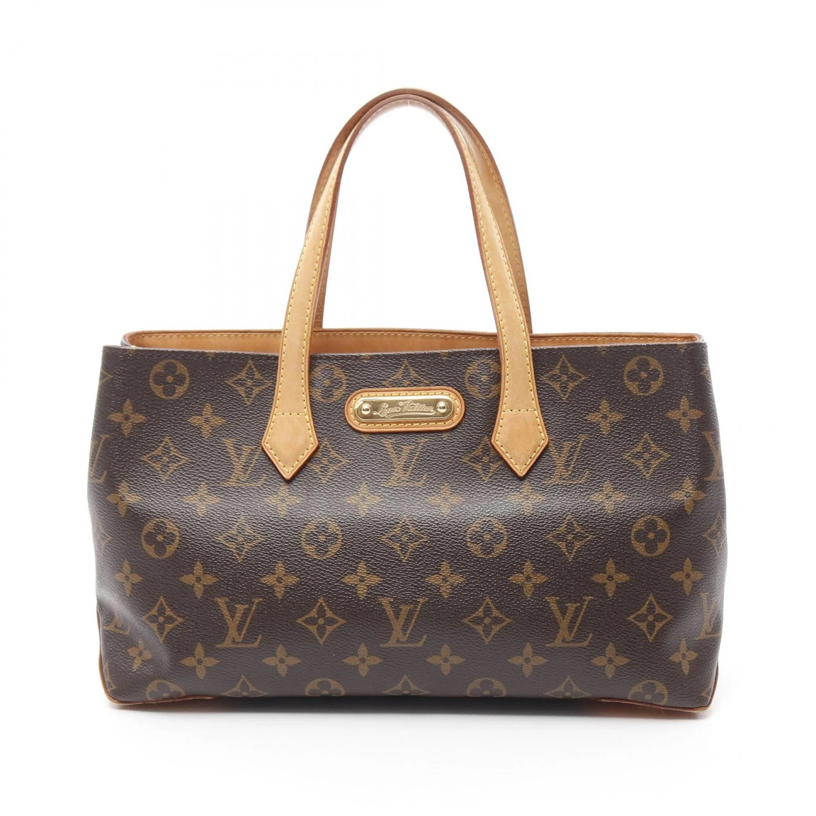 LOUIS VUITTON（LV） Borsa a mano Louis Vuitton Wilsher PM M45643 monogramma tela pelle marrone usata donna