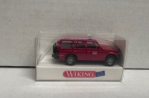 Mitsubishi PAJERO 4WD RED FIRE DEPT46mm plastic HO 1/87 scale model WIKING 60902 | Zustand: Used