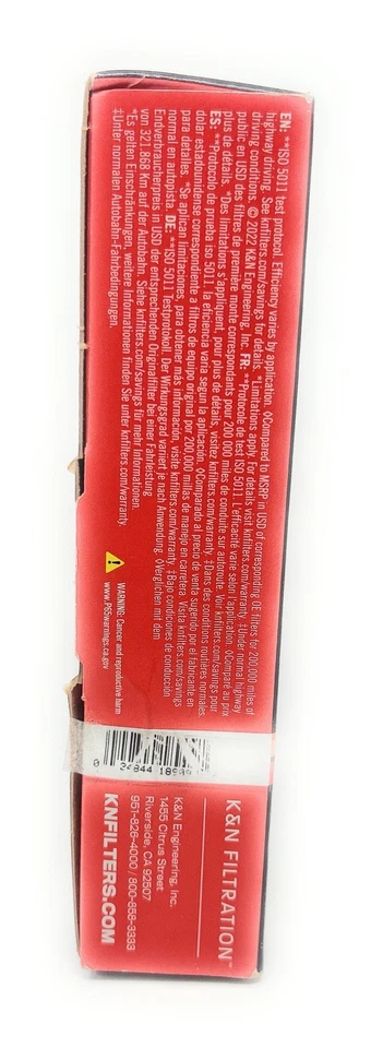 K&N 33-2360 Engine Replacement Filter TOYOTA YARIS/ COROLLA/ PONT VIBE/ SCION XD - Image 2 of 3