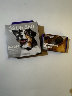 Life360 Pet GPS Tracker Live Tracking for Dog Cat Collar w/ Adventure Sleeve NEW