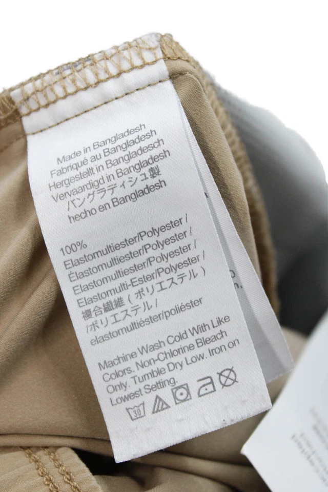 Pantalones al tobillo rectos elásticos con cordón activo beige talla 12 Crewcuts para niños Foto 4 de 4