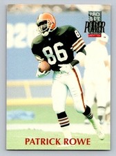 1992 Pro Set Power Patrick Rowe #325 Rookie RC Cleveland Browns