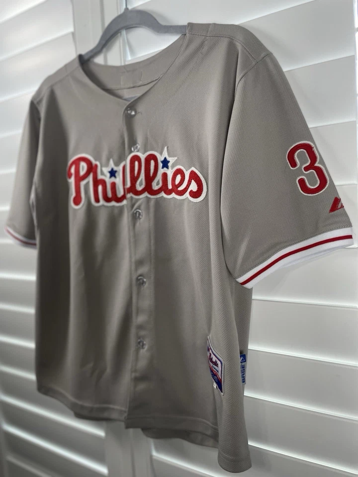 Camiseta de colección Cliff Lee #33 Philadelphia Phillies majestuosa juvenil niños XXL GRIS Foto 3 de 4