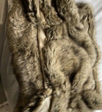 VINTAGE FAUX FUR STOLE ONE SIZE