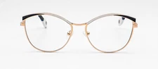 Valentini 8326 Rose Gold Semi Cat Eye Eyeglasses Frames 55-17-140