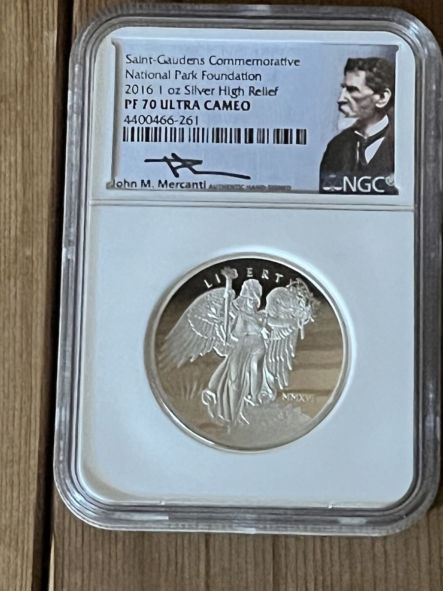 2016 1 oz Silver Saint-Gaudens High Relief Comme NGC PF70 ULTRA