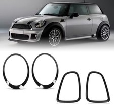 Mini R56 R57 R58 R59 Cooper One S JCW Gloss Black Light Surround Replacement 4pc