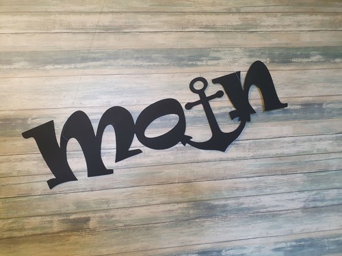 Moin Anker Deko aus 3mm Stahl Urlaub Nordsee Ostsee Hamburg St. Pauli Reeperbahn - Bild 1 von 5