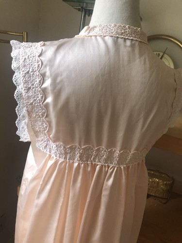2pieces Vintage CHRISTIAN DIOR Pink Lingerie Sleeveless Night Gown Size S - Bild 10 von 12