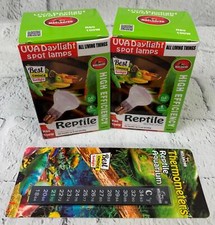 2 Pack 100W Reptile Heat Lamp Bulb Infrared Basking Reptiles Thermometer