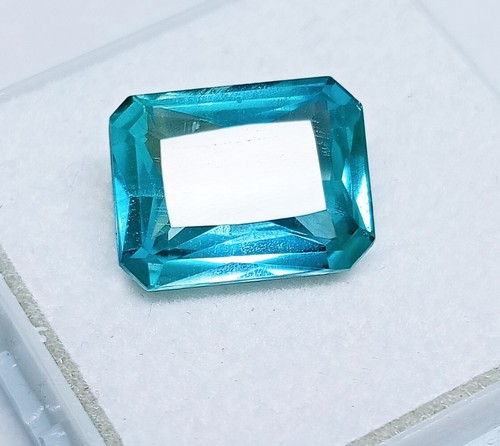 Natural Blue Aquamarine Emerald Cut Flawless Certified 6.40 Ct Loose Gemstone