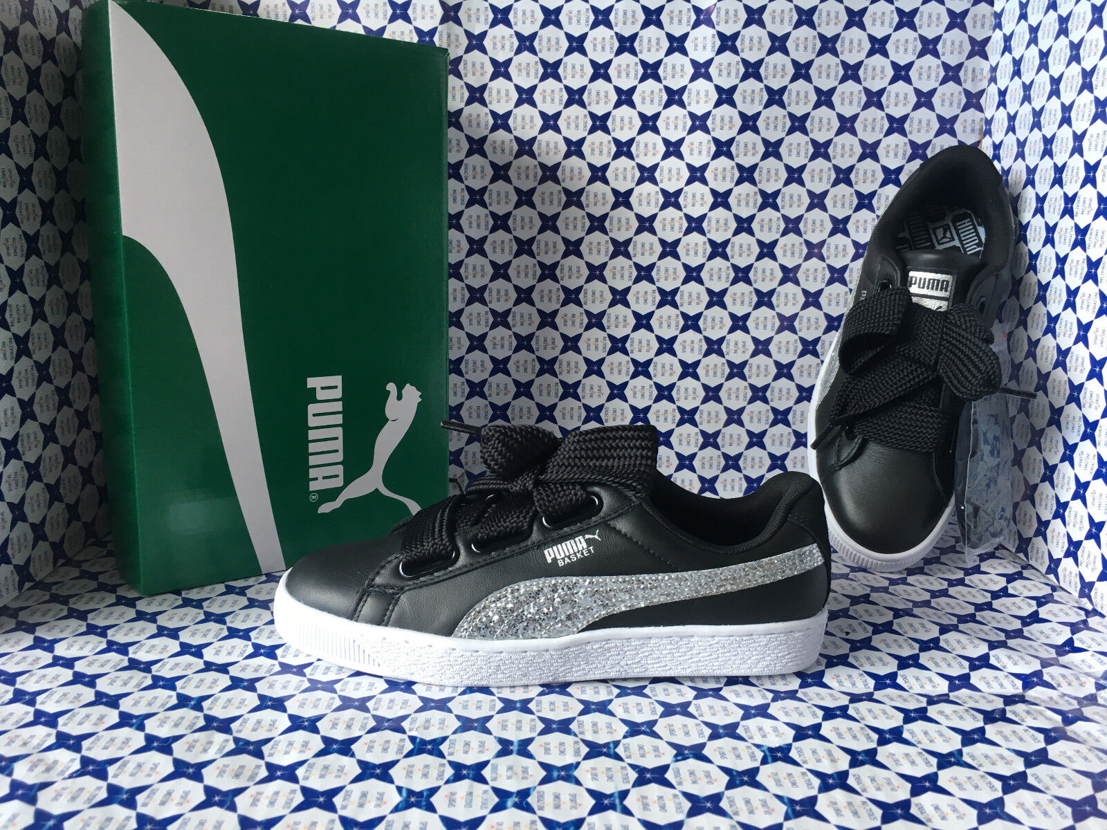 puma basket bianche e argento