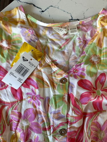 Roxy Girls Another Song Floral Sundress - Size Large (12 yrs) - Picture 6 of 7