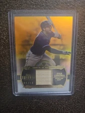 2013 TOPPS TRIBUTE TRIBUTE TO THE STARS EVAN LONGORIA ORANGE BAT RELIC #/50 RAYS