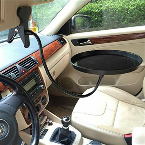 ABS Plastic Round Car Multifunction Tray Drink Holder/Dining Table Lock in Place - Picture 4 of 12