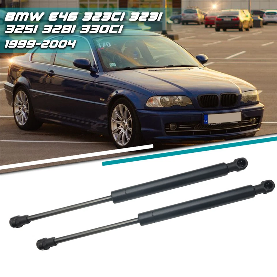 4X For 2001-2006 BMW 325Ci 330Ci Bonnet Hood + Rear Lift Supports Shock Tailgate Foto 2 de 4