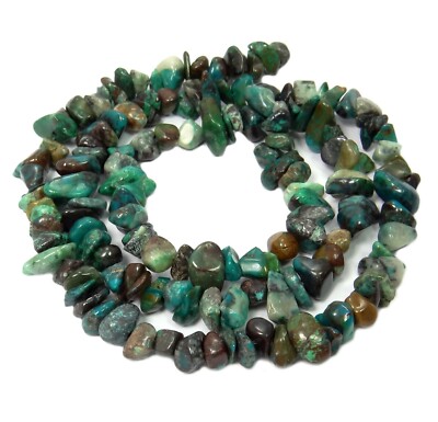   Chrysokoll Splitter-Nuggets ca. 5 - 8 mm Edelsteinperlen Strang für Kette  