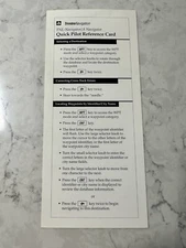 Trimble Navigation TNL-Navigator/A Navigator Quick Pilot Reference Guide